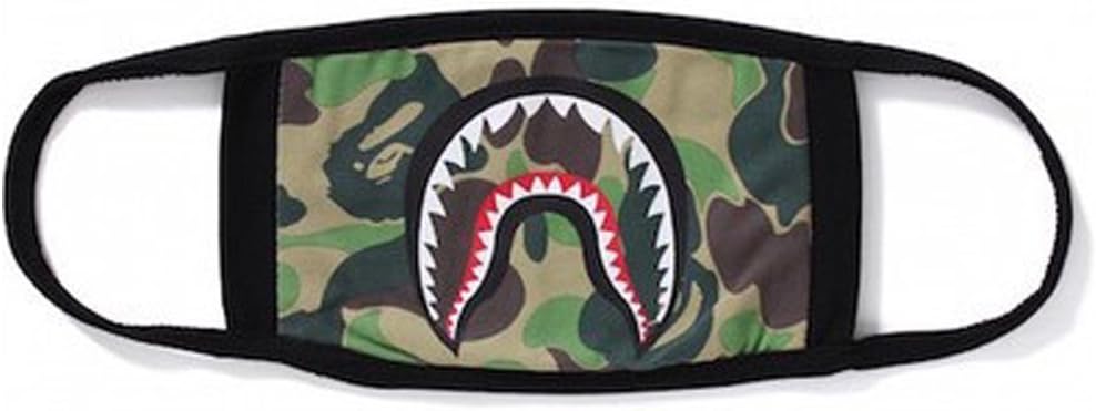 1 Pack Camping First Aid Kits Bape Black Black Shark Face Mask