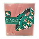 Emoji Headphones Welsh Corgi Design with Corgis Print and Flowers Fatheads Folding Stereo Headphones