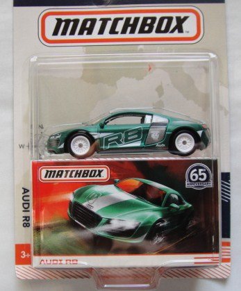 MATCHBOX GLOBE TRAVELERS GREEN AUDI R8 65TH ANNIVERSARY