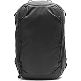 Peak Design Travel Backpack 45L, Black, Expandable 35-45L Design, Rear and Top Access, Weatherproof Shell, Laptop Sleeve, Ideal for Travel or Everyday Carry, Versatile Backpack for Men and Women