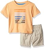 Nautica Baby Boys' Graphic Tee with Pull on Short Set