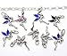 Housweety 10 Mixed Fairy Clip On Charms. Fit Link Chain Bracelet