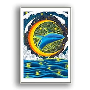 Framed Canvas Wall Art for Living Room, Bedroom Whale Canvas Prints for Modern Home Decoration Ready to Hang - 16"x24" inches