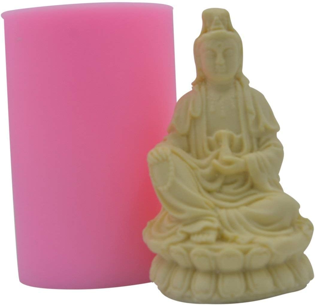 Monqui Buddha Guanyin Silicone Soap Molds Candle Molds Art Craft Molds Resin Molds