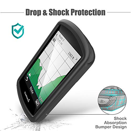 [2-Pack] TUSITA Case for Garmin Edge 1030 - Silicone Protective Cover - GPS Bike Computer Accessories - Thumbnail 2