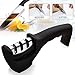 Fubosi Knife Sharpener-Kitchen Knife Sharpener 3 Stage Diamond Knife Edge Grip Sharpening Tool Sharpens Dull Knives Quickly for Ceramic, Straight and Serrated Chef Knives (Knife sharpener)