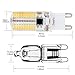 ZEEFO G9 LED Bulbs 3 Pack, Dimmable 4 Watt Warm White 3000K Bi-pin Base Silicone LED Replacement Bulb, AC 110V for Interior Lighting, Ceiling Fan Light Fixture, Chandeliers, 4014-Warm White