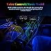 Car LED Strip Light 4pcs 72 LED Multicolor Music Car Interior Light LED Under Dash Lighting Kits DC 12V with Sound Active Function and Wireless Remote Control, Car Charger Included