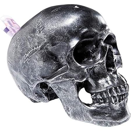 Kare Spardose Skull Antique, 35872, große XL Gelddose Totenkopf, Silber (H/B/T) 14,5x13x20cm