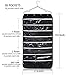 Alezywels Hanging Jewelry Organizer Bag (56-Pockets) Dual-Sided, Thick Oxford Fabric, Zippered Storage, Clear PVC Plastic Windows, Roll-Up, Portable Travel, Rings, Earrings, Necklaces (Black)