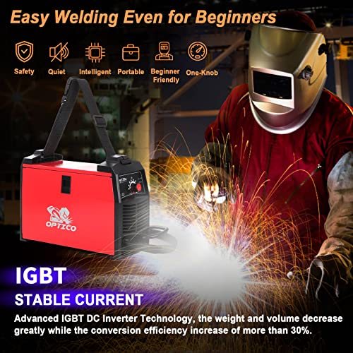 OPTICO MIG 135E Welder Machine, 110/120V IGBT Welding Machine, Gasless