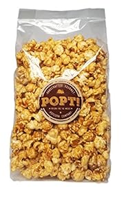 POPT! Delicious Gourmet Buttery Caramel Handcrafted Non-GMO Popcorn No Preservatives 10 oz Bag