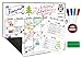 Magnetic Calendar 16”x12” Dry Erase Calendar for Refrigerator, Home & Office – Perfect Set Includes Calendar for Fridge, Magnetic to-Do List, 4 Colored Markers, Magnetic Whiteboard Eraser