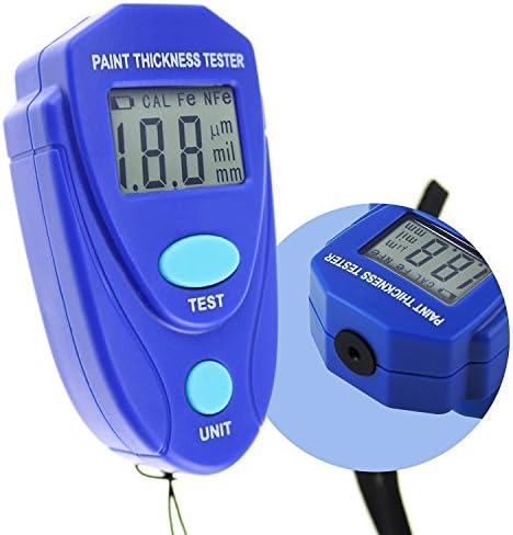 Mini Portable Paint Car Coating Paint Thickness Digital Gauge Meter Tester for Enamel Plastic Epoxy Iron Aluminum
