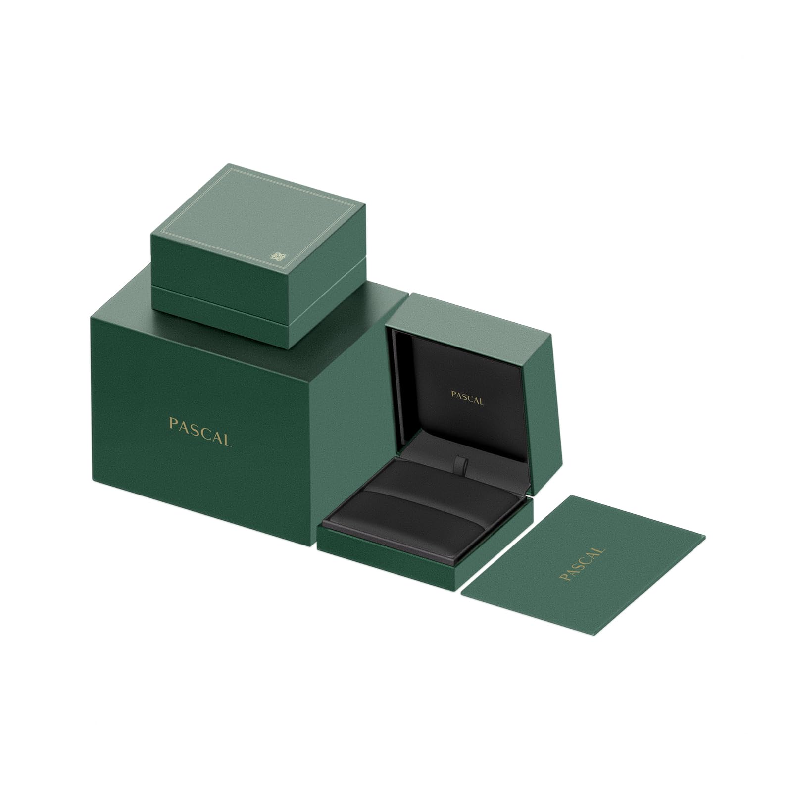 PASCAL Paradoxe Diamond Watch for Men Women, Swiss Quartz Luxury Dress Watch with Leather Strap, Gold Stainless Steel Case, Lab-Grown Diamonds & Sapphire Crystal, 3ATM Water Resistant