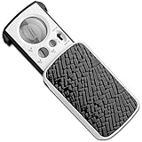 Fancii LED Lighted Slide out Pocket Magnifying Glass - 10X 20X and 30X Multi-Power Small Portable Loupe Magnifier with UV Black Light | Best for Jewelry, Diamonds, Gems, Coins, Stamps, Rocks