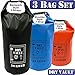3 Bag Set - DRY VAULT – DRY BAG SETS – 500D PVC Tarpaulin – 20L, 10L, 5.8L with shoulder straps - WEATHERPROOF - WATERPROOF BAGS - BEST DEAL ON AMAZON - 100% Guaranteed -3 QUALITY Bags for Price of 1
