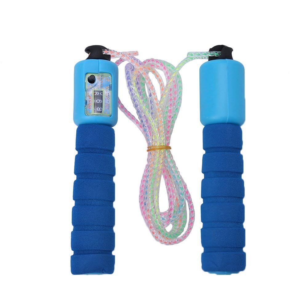 Jump Rope, Anti-slip PVC Rubber Speed Skipping Rope for Adults Children Fitness Exercise (Blue) Competitive Sports Skipping Rope