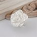 NYKKOLA Jewelry 925 Style Beautiful Classic Rose Flower Sterling Silver Ring(Q)