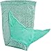 PixieCrush Mermaid Tail Blanket for Teenagers/Adults & Kids Thick, Plush Super Comfy Fleece Snuggle Blanket with Double Stitching, Keep Feet Warm (Large, Shiny Green)