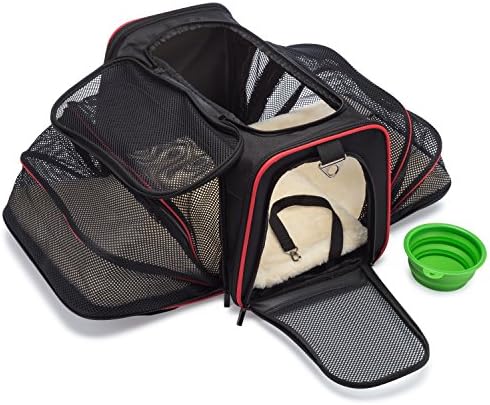 mypal Expandable Soft Pet Carrier, Airline Approved Carrier for Easy Carry On Luggage. for Small Dogs, Puppies, Cats, Kittens, and More!