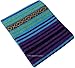 El Paso Designs Peyote Hippie Blanket - Classic Mexican Style Falsa Stripe Pattern in Vivid Colors. Throw, Bed, Tapestry, or Yoga Blanket. Hand Woven Acrylic, 57