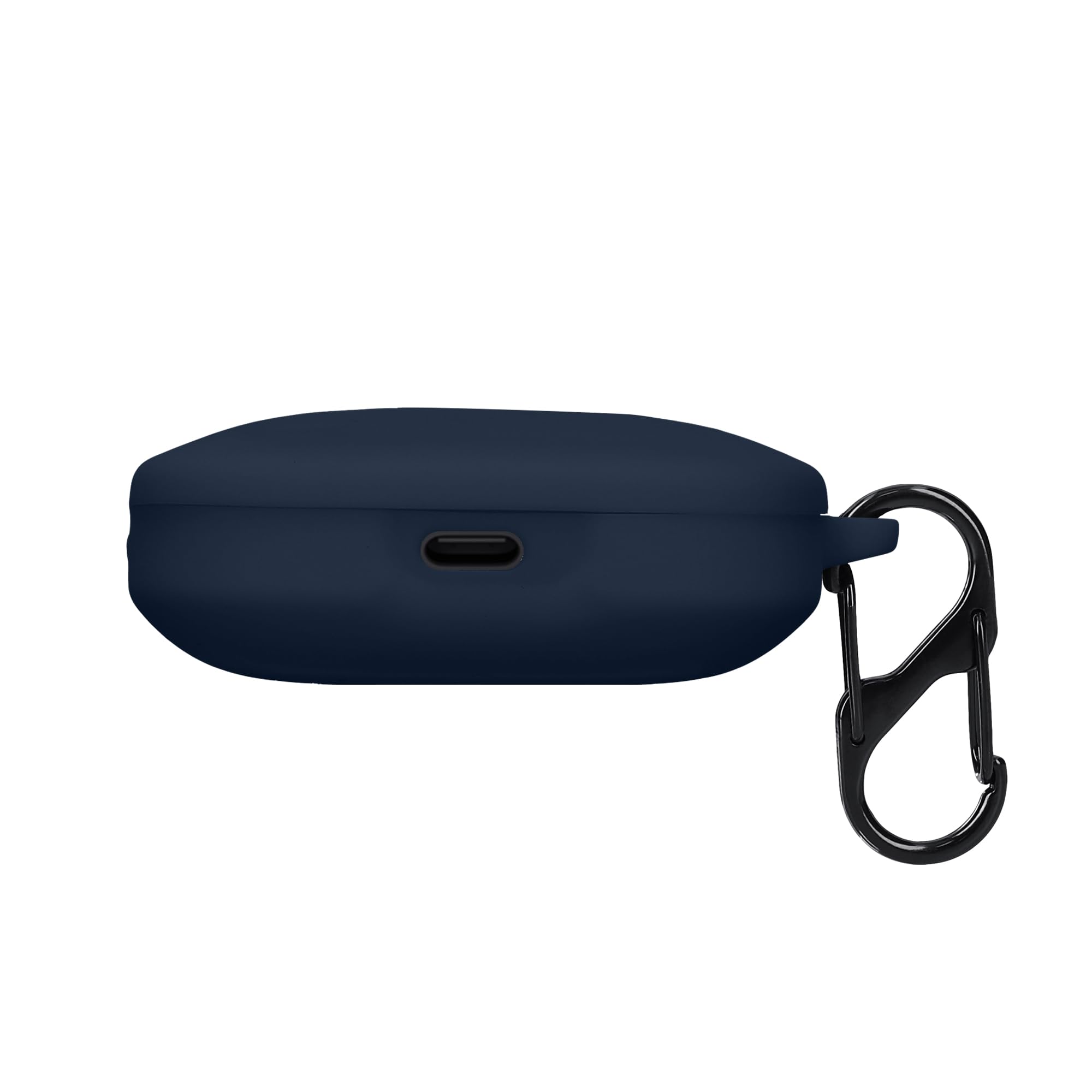 kwmobile Silicone Cover Compatible with Xiaomi Redmi Buds 5 - Case Cover Stick-On Skin with Clip - Dark Blue