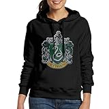 Zengshabi Women's Harry Potter Slytherin Logo Hooded Sweatshirt