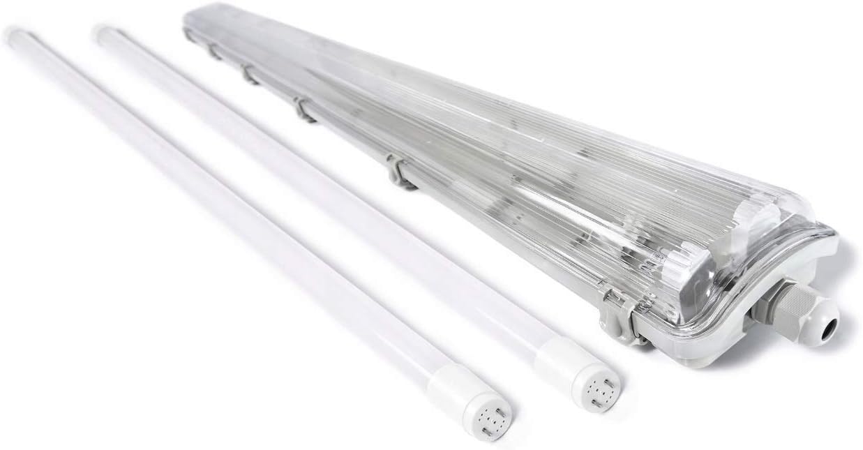 Beleuchtung 4x kaltweiß SET 4x LED Feuchtraumleuchte Wannenleuchte IP65