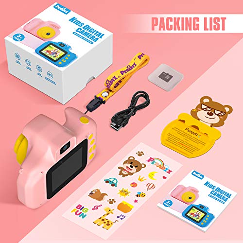 Peradix Appareil Photo pour Enfants 4 en 1,Cadeau Appareil Photo Numerique Enfant Vidéo Record Électronique de HD 2 Pouces 1080P avec Qualité 32 GB Petit Appareil Photo Jouet 3-8 Ans Garçons Filles