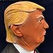 Donald Trump LATEX Mask, The Most Realistic & Best Look-alike, Plus Free USA Flag Bumper Sticker. Full-head Adult Size Orange (Suntanned)
