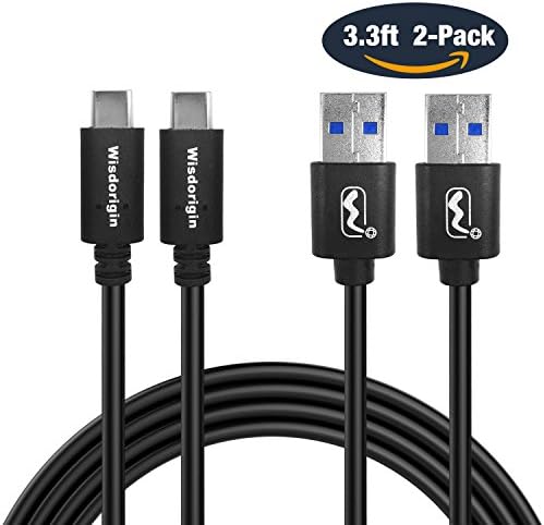 USB Type C Cable, Wisdorigin USB Type-C to USB 3.0 Male (2-Pack)3.3Ft 1M Fast Charger Cable for Galaxy Note 8,S8,S8 Plus,LG V30 V20 G6 G5,Nexus 6P 5X,Google Pixel XL,Moto Z2 Play,Nintendo Switch