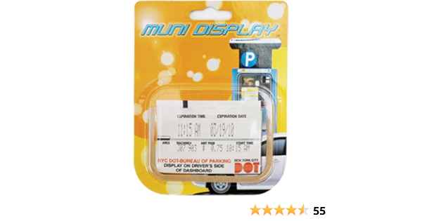 Amazon Com Muni Display Windshield Dashboard Muni Meter Parking Ticket Slip Holder Clip Automotive