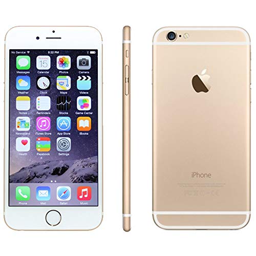 Apple iPhone 6, GSM Unlocked, 128GB - Gold (Renewed) (Best Display Smartphone In India)