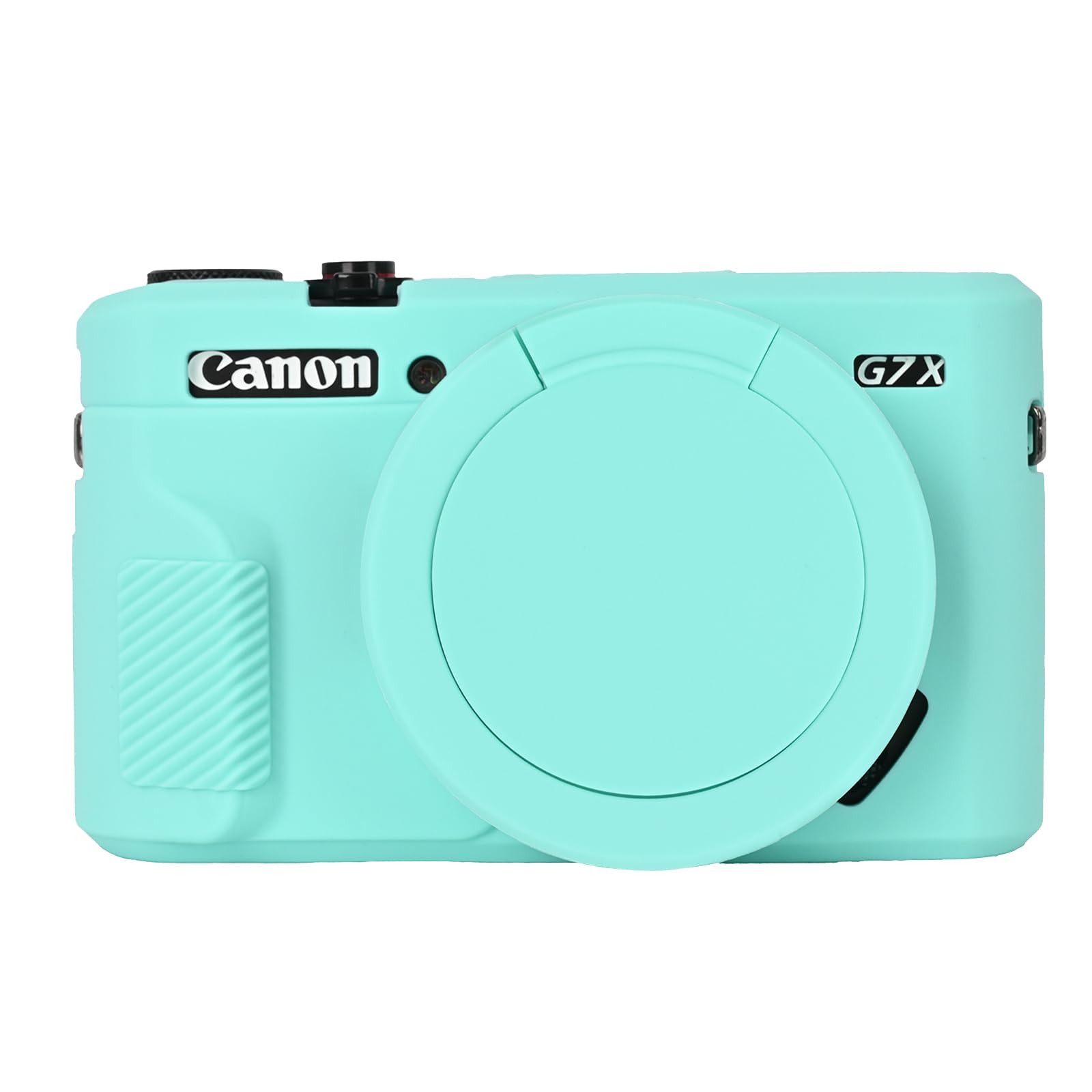 Camera Case for Canon G7 X Mark II, Soft Silicone Protective Cover with Removable Lens Cover for Powershot G7X Mark II DSLR Camera, Light Blue