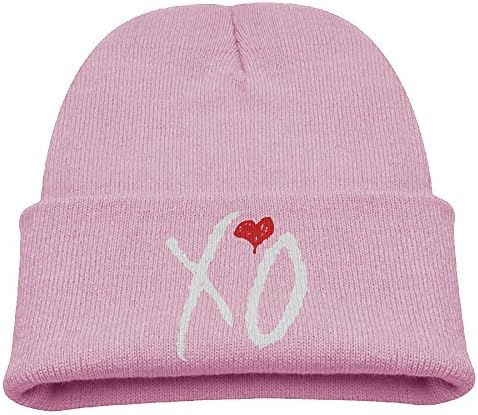 Babala XO The Weeknd Children Knitted Beanie Cap Hat Skull Cap Hat Pink