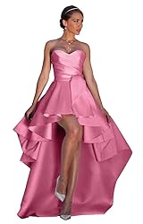 NLQ High Low Prom Dresses Sweetheart Strapless