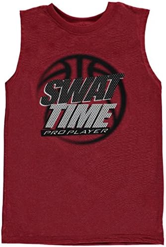 Pro Player Big Boys' "Swat Time" Sleeveless Performance T-Shirt - red, 14 - 16