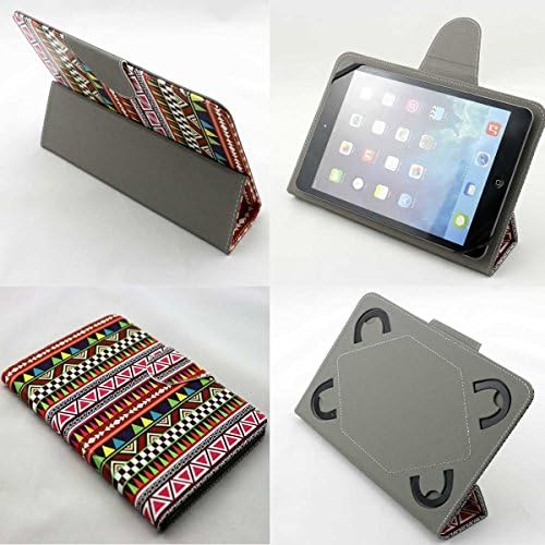 Universal 8 Inch Pu Leather Folding Folio Case Cover (8az) for Latte Imuz Q8 7.85" Hd P790-bqmi (Tribal Pattern Tumblr Aztec)