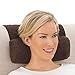Collections Etc Adjustable Neck Roll Plush Support Pillow for Travel or Home - Machine Washable, Brown
