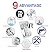 Adhesive Shower Head Holder,Adjustable Shower Wand Holder,Handheld Shower Head Wall Mount Bracket with 2 Hanger Hooks,Showerhead &Bidet Sprayer Bracket Better Than Suction Cups