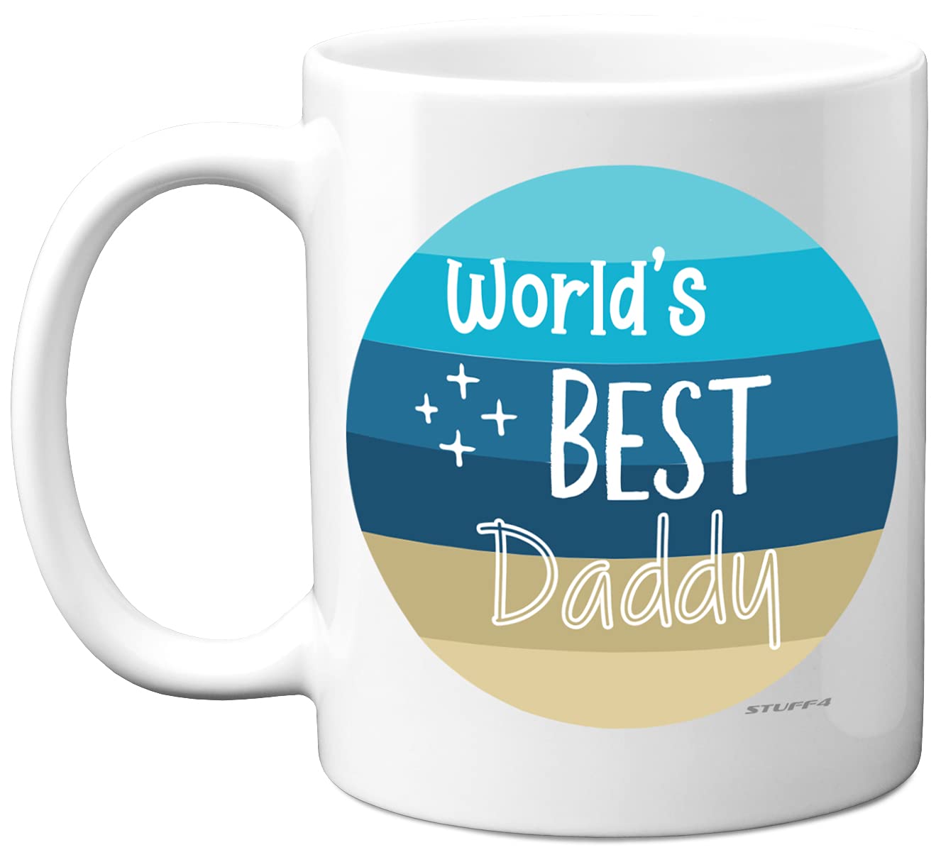 Stuff4 Worlds Best Daddy Mug, Fathers Day, Best Dad Mug, Birthday, Christmas - 11oz Ceramic Dishwasher Safe Daddy Birthday Gifts, Gifts for Dad, Presents,