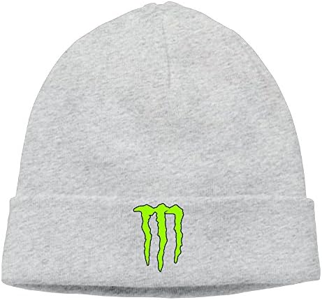 Jirushi Unisex Green Tear-shaped M Logo Beanie Cap Hat Ski Hat Caps Beanie Cap Hat Ash