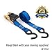 Ratchet Straps by Vault - 4 Pk | 15 Ft - 500 Lbs Load Cap - 1500 Lb Break Strength - Cargo Straps for Moving Appliances, Lawn Equipment, Motorcycle in a Truck - Cambuckle Alternative - Ergonomic Grip