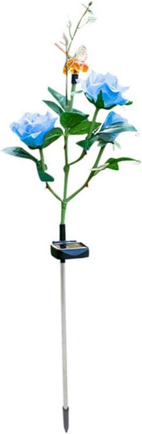 Solar Rasenlampe, Rose Flower Solar Garden Pfahllicht, Outdoor