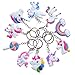 40 Pcs Rainbow Unicorn Keychains Key Ring Decoration Birthday Party Favor Supplies Unicorn Party Favors Novelty Gift