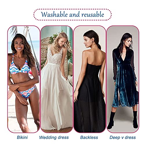 2 Pairs Invisible Adhesive Bra,Sticky Backless Strapless Bra,Push Up Large Breast Lift Nipple Covers for Women for C/D Cup