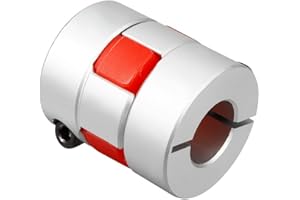 TA-VIGOR 8mm to 14mm Shaft Coupling, L35 x D30 Flexible Clamp Jaw Shaft Coupling, Flexible Beam Shaft Coupler Joint Connector for 3D Printer,DIY Robots, CNC Machine,Motor Accessories