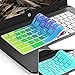 [2pack] Keyboard Cover Skin for hp chromebook 14,hp 14 inch Touch-Screen Chromebook,hp Chromebook 14-ak,14-ca Series,hp Chromebook 14 G2 G3 G4 Series,Ultra Thin Silicone Keyboard Cover(Rainbow+Mint)