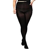 DancMolly Plus Size Tights for Women, Control Top Semi Opaque Nylon Pantyhose High Waist